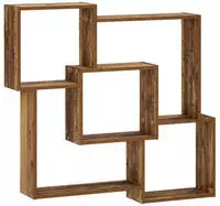 vidaXL Wandregal Altholz 98 x 17 x 91 cm Holzwerkstoff