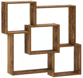 vidaXL Wandregal Altholz-Optik 98x17x91cm Holzwerkstoff