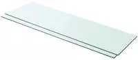 vidaXL Regalb&ouml;den 2 Stk. Glas Transparent 100x30 cm