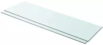 vidaXL Regalb&ouml;den 2 Stk. Glas transparent 100x30cm (3051586)