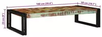 vidaXL Badregal f&uuml;r Mehrfarbig 100 x 50 x 23 cm Massives Altholz