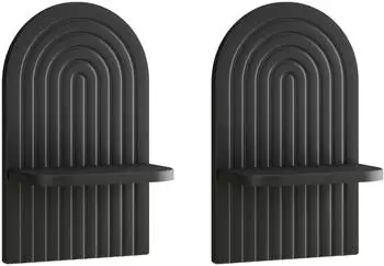 vidaXL Wandregal 2er-Set schwarz 23x13,5x37,5cm Holzwerkstoff (8014924)