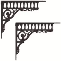 vidaXL Wandregalhalterungen 2 stk. Antikbraun 27,5 x 23 x 4 cm Stahl