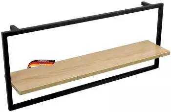 Deluke SYIOP Wandregal MDF, Metallrahmen, 70x30x15cm