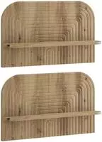 vidaXL Wandregal 2 stk. Artisan-Eiche 60 x 13.5 x 37.5 cm