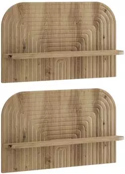 vidaXL Schweberegal 2er-Set Artisan-Eiche 60x13,5x37,5cm