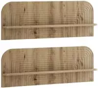 vidaXL Wandregal 2 stk. Artisan-Eiche 102 x 13,5 x 37,5 cm