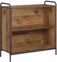 vidaXL B&uuml;cherregal 80 x 33 x 80 cm Holzwerkstoff Altholz