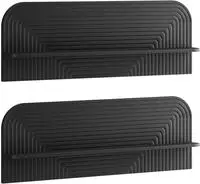 vidaXL Wandregal 2 stk. Schwarz 102 x 13,5 x 37,5 cm Holzwerkstoff