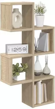 vidaXL Wandregal mit Wandhalterung Sonoma-Eiche 39x15x76cm