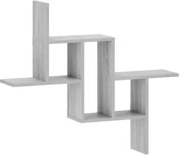 vidaXL Wandregal Sonoma-grau, Holzwerkstoff, 87x17x75cm