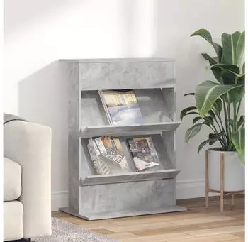 vidaXL Magazinregal betongrau 70x41x96cm Holzwerkstoff (899538)