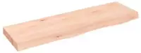 vidaXL Wandregal 100x30x(2-6) cm Massivholz Eiche Unbehandelt