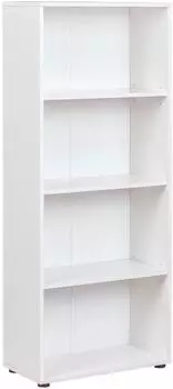 Albert Roller Bücherregal Arco 3 Melamin, weiß, 60x145x30cm (13500030)