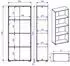 Albert Roller Bücherregal Arco 3 Melamin, weiß, 60x145x30cm (13500030)