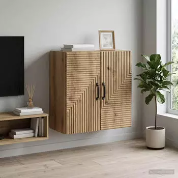vidaXL Wandschrank Holzwerkstoff, Artisan-Eiche, 59x31x60cm