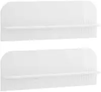 vidaXL Wandregal 2 stk. Hochglanz Wei&szlig; 102 x 13,5 x 37,5 cm