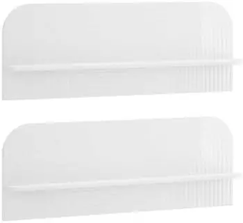 vidaXL Wandregal 2er-Set hochglanz weiß 102x13,5x37,5cm