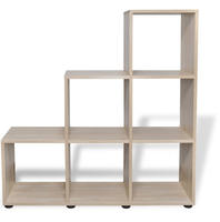 vidaXL Treppenregal B&uuml;cherregal 107 cm Eichefarben