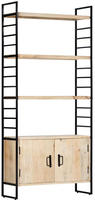 vidaXL B&uuml;cherregal 4 Ebenen 80x30x180 cm Mango Massivholz