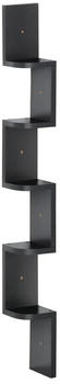 HomCom Wandregal 12x12x120cm schwarz (833-138BK)