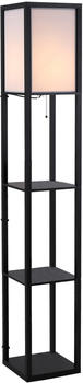 HomCom Shelf Standing Lamp 160x26x26cm Black