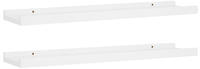 vidaXL Bilderleisten 2 Stk. Wei&szlig; 60x9x3 cm MDF