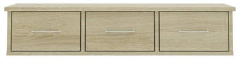 vidaXL Wand-schubladenregal 88x26x18,5cm (800597) sonoma-eiche braun