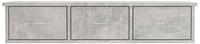 vidaXL Wand-Schubladenregal Betongrau 88x26x18,5 cm Holzwerkstoff
