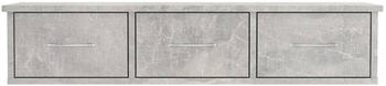 vidaXL Wand-schubladenregal 88x26x18,5cm (800598) betongrau