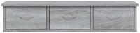 vidaXL Wandschrank Grau Sonoma 88x26x18,5 cm Holzwerkstoff
