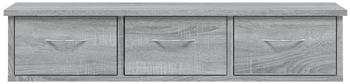 vidaXL Wand-schubladenregal 88x26x18,5cm (815082) Sonoma grau