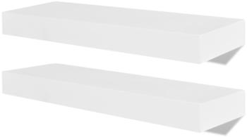 vidaXL 2er Set Wandboard 40x20x3,8cm (242182) weiß