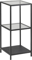 ACTONA GROUP Standregal "Stoke" aus Metall mit Glasb&ouml;den in leichter...