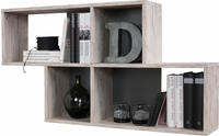 FMD Wandregal "Nora" Regal kompakt f&uuml;r B&uuml;cher und Accessoires, 100 cm breit, 53 cm