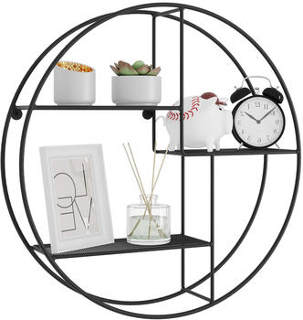 Songmics LFS01BK Schweberegal rund Ø55 cm schwarz