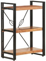 vidaXL B&uuml;cherregal 3 F&auml;cher 60x30x80 cm Akazie Massivholz