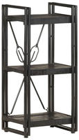 vidaXL B&uuml;cherregal 3 F&auml;cher Schwarz 40x30x80 cm Mango Massivholz