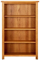 vidaXL B&uuml;cherregal 4 F&auml;cher 70x22x110 cm Massivholz Eiche