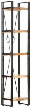 vidaXL B&uuml;cherregal 5 F&auml;cher 40x30x180 cm Mango Massivholz