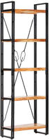 vidaXL B&uuml;cherregal 5 F&auml;cher 60x30x180 cm Akazie Massivholz