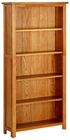 vidaXL B&uuml;cherregal 5 F&auml;cher 70x22x140 cm Massivholz Eiche