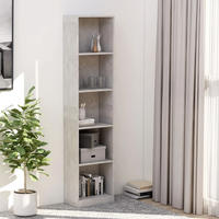 vidaXL B&uuml;cherregal 5 F&auml;cher Betongrau 40x24x175 cm Holzwerkstoff