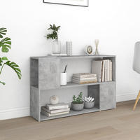 vidaXL B&uuml;cherregal Betongrau 100x24x63 cm Holzwerkstoff
