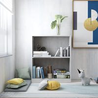 vidaXL B&uuml;cherregal Betongrau 60x24x76 cm Holzwerkstoff