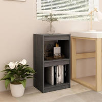 vidaXL B&uuml;cherregal Grau 40x30x71,5 cm Massivholz Kiefer