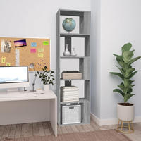 Vidaxl Book Cabinet Grey Sonoma 45x24x160 Cm Engineered Wood
