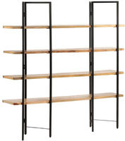 vidaXL B&uuml;cherregal mit 4 Regalb&ouml;den 160x35x160 cm Mango Massivholz