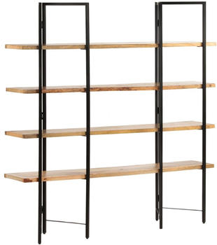 vidaXL Bücherregal mit 4 Regalböden 160x35x160 cm Mango Massivholz