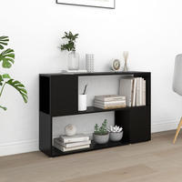 vidaXL B&uuml;cherregal Schwarz 100x24x63 cm Holzwerkstoff